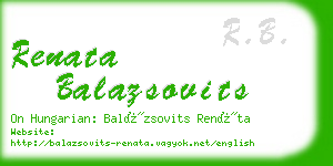 renata balazsovits business card